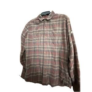 Kuhl Shirt Mens Medium Fugitive Flannel Long Sleeve Button Hiking Outdoors Plaid